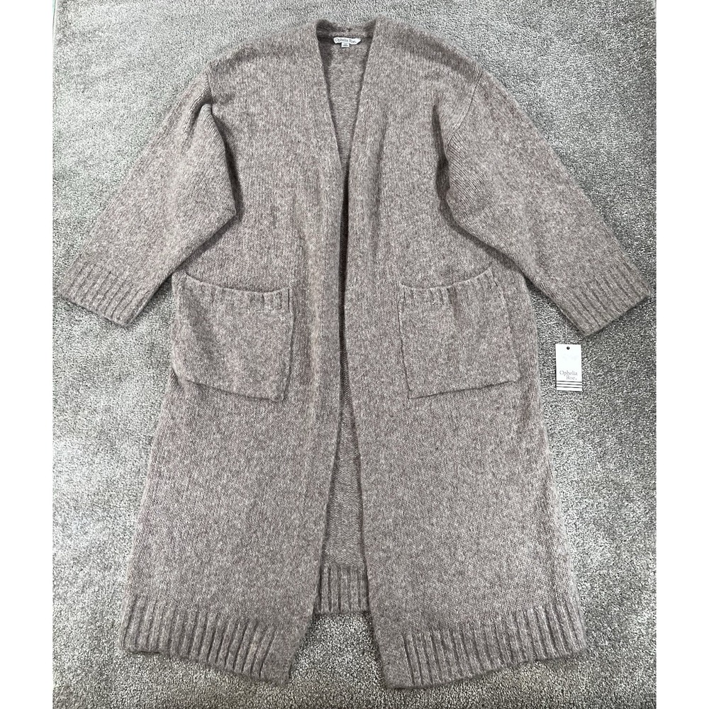 Ophelia Roe Long Sleeve Cozy Knit Cardigan Duster Womens Size 1X Pockets New